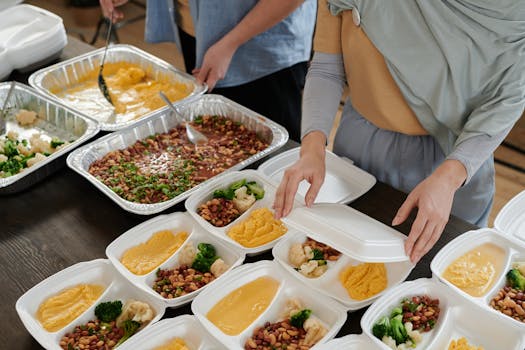 organized meal prep containers