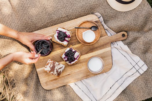 healthy breakfast spread