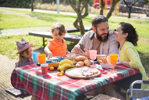 family breakfast gathering