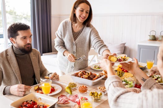 people enjoying breakfast together