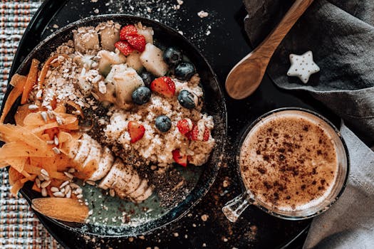 bowl of oatmeal with berries