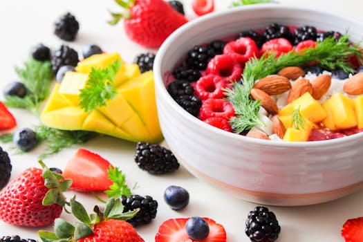 colorful healthy breakfast bowl