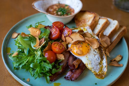 nutrient-dense breakfast with eggs and vegetables