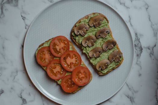 Delicious breakfast sandwich with leftover ingredients