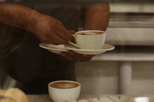 a busy professional enjoying a quick breakfast