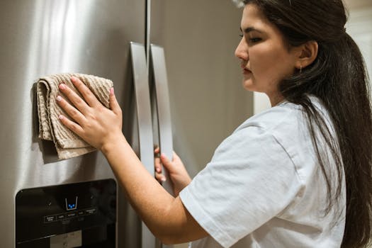 organized fridge with eggs