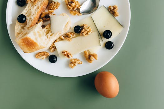 fresh eggs and breakfast ingredients