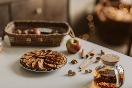 cozy spiced oatmeal with nuts