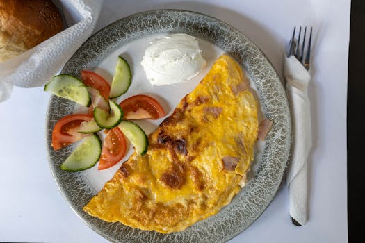 colorful omelette with veggies