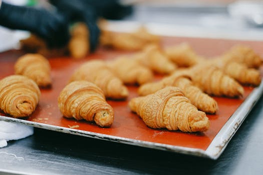 freshly baked croissants