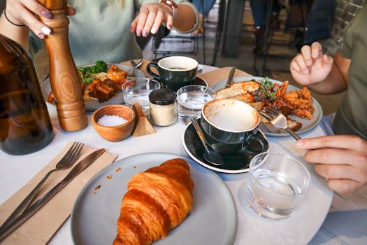 delicious croissant and coffee