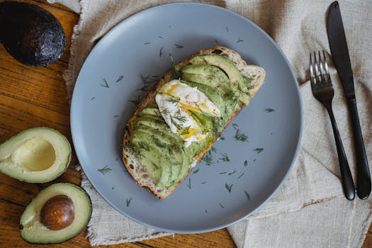 prepped avocado toast ingredients