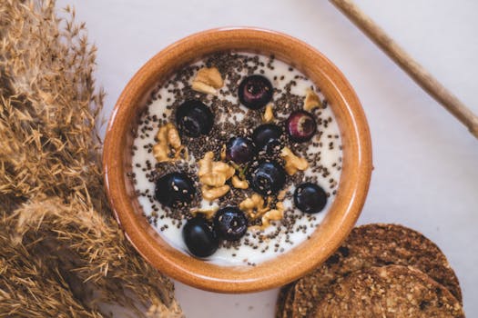 a healthy breakfast spread with fruits, whole grains, and protein