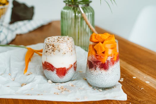 mason jars filled with different overnight oats variations