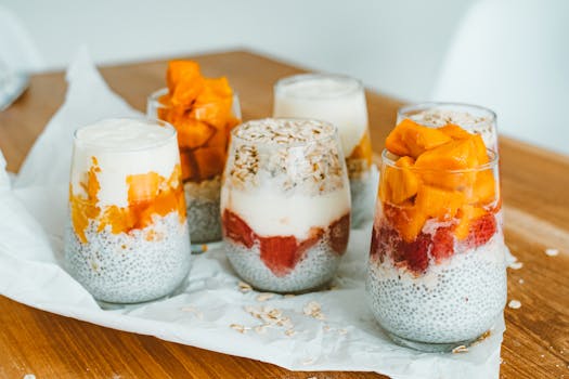 colorful jars of overnight oats