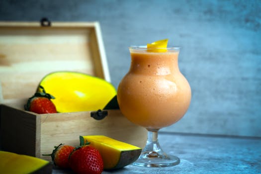 A delicious protein smoothie ready to drink