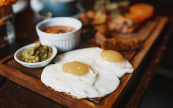 A nutritious high-protein breakfast spread