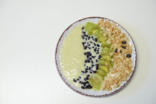 Smoothie bowl with fruits