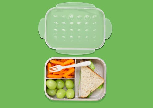 healthy meal prep containers with breakfast items