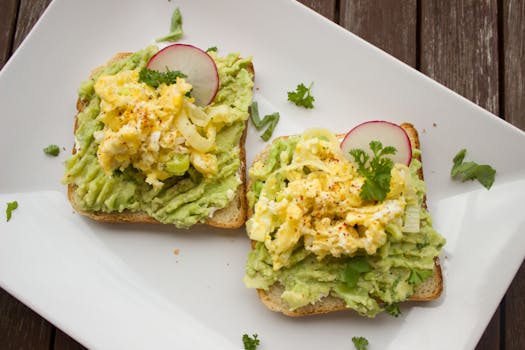 quick breakfast recipe with avocado toast