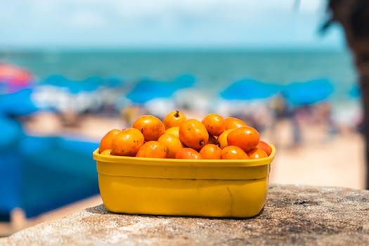 colorful tropical fruits