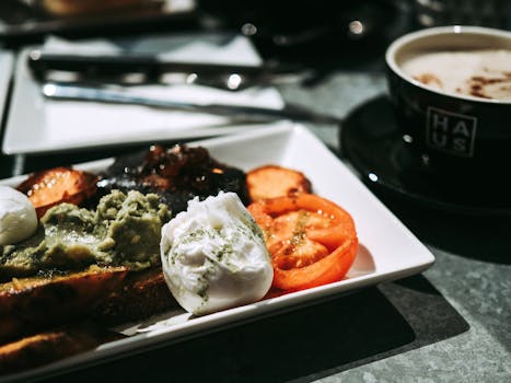 delicious avocado toast with egg