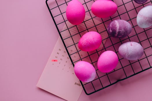 image of eggs and yogurt with a calendar